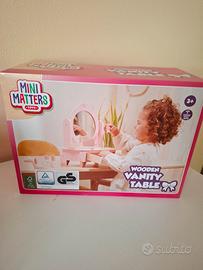 Specchiera giocattolo bambina legno nuova 