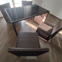 kit da giardino tavolo e 4 sedie