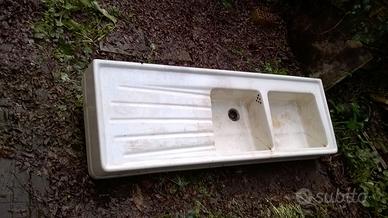 Lavello (acquaio) in ceramica a 2 vasche 150 x 50