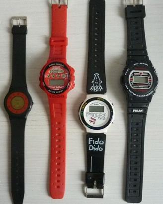 4 orologi display digitale al quarzo - anni 80