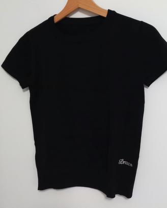 Maglietta donna in maglia colore nero