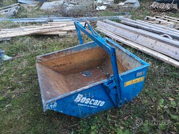 Benna gru auto scaricante boscaro 600 litri