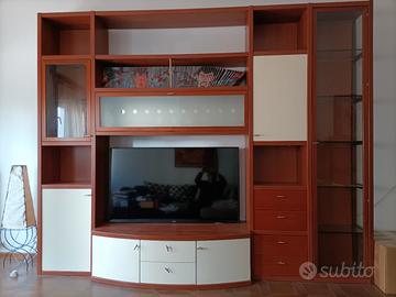 parete attrezzata legno massello 