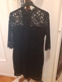 Abito pizzo nero di sartoria