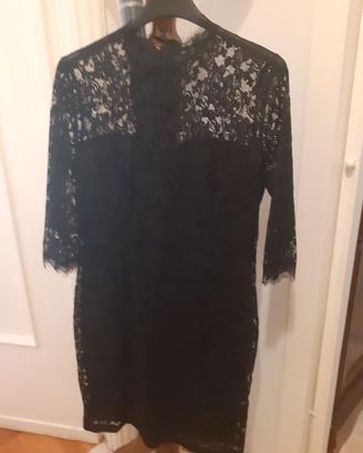 Abito pizzo nero di sartoria