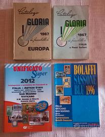 4 Cataloghi Francobolli Sassone, Unificato, Gloria