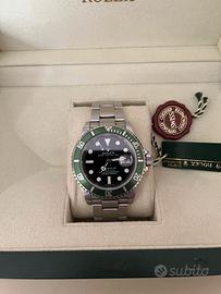 Rolex Submariner Acciaio Kermit - ref. 16610LV