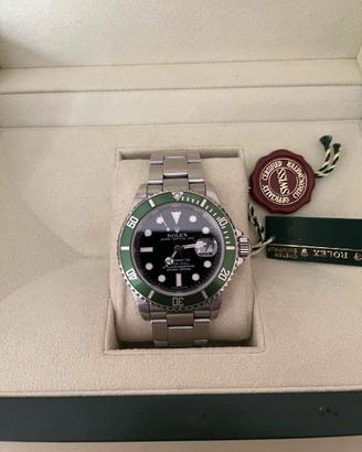 Rolex Submariner Acciaio Kermit - ref. 16610LV