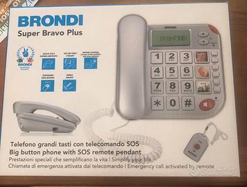 Telefono BRONDI per anziani con cicalina SOS 