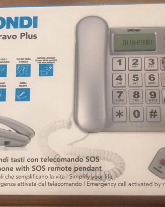 Telefono BRONDI per anziani con cicalina SOS 