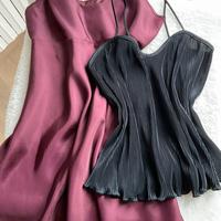 Set: 1 sottoveste, 1  top; bordeaux-nero tg S