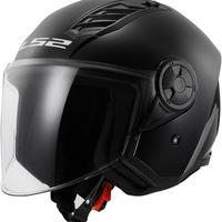 LS2 Casco Moto Of562 Airflow, Nero opaco, L