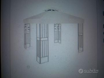 🌿 Gazebo da Giardino 2,4 x 2,4 m con 4 Pilastri V