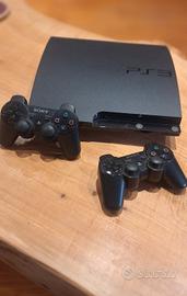 Play station 3 slim 150 gb con 2 controller