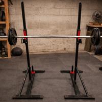 Set palestra completo: rack + bilanciere + pesi