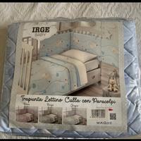 trapuntino più paracolpi x lettino con sbarre 