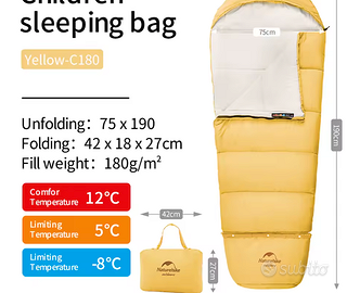 Sacco letto estensibile naturehike 2 DISPONIBILI
