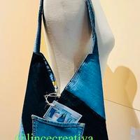 BORSA NUOVA IN JEANS FATTA A MANO. PEZZO UNICO