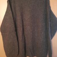 Maglione Benetton Girocollo lana Marrone Melange