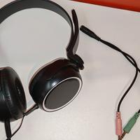 CUFFIE + SDOPPIATORE jack 3.5mm microfono e cuffie