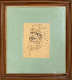 Lorenzo Viani Pittore quadro disegno Testa di mari