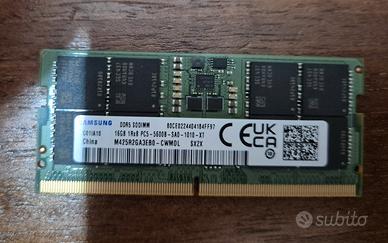 RAM DDR5 16 Gb Samsung sodimm notebook