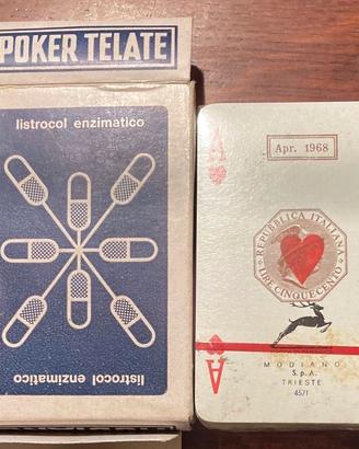 Mazzo di carte Modiano pubblicitarie con bollo