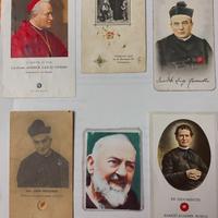 Santini religiosi d'epoca, reliquie, cartoline