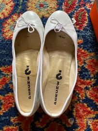 Ballerine bianche in vera pelle e cuioo