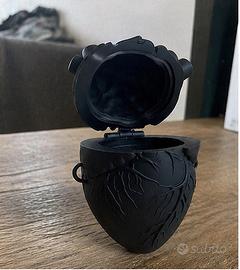 Borsa cuore anatomico nera stampata in 3D
