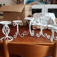 Porta candele ferro battuto