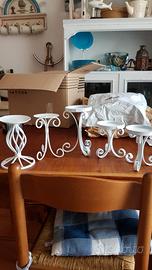 Porta candele ferro battuto