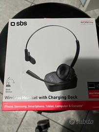 Cuffia SBS Wireless Mono Headset con base