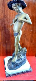 statuetta Il Pescatorello - bronzo