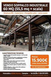 Soppalco industriale in acciaio 60mq