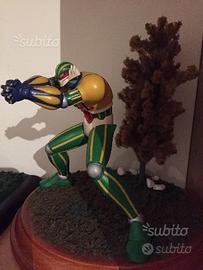 Jeeg in resina montato e dipinto