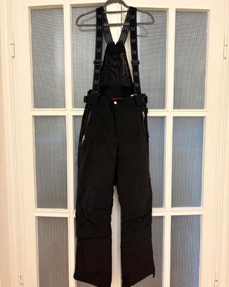 Pantaloni da sci Vuarnet neri con bretelle