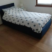 letto singolo imbottito completo di rete