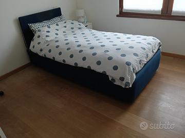 letto singolo imbottito completo di rete