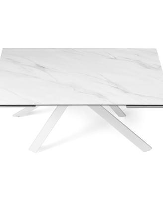 tavolo effetto gres porcellanato bianco