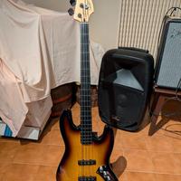 Squier by Fender Jazz Bass VM fretless + Custodia