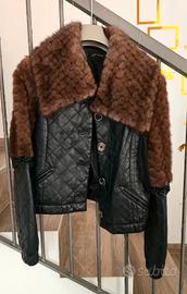 Giacca in vera pelle nera