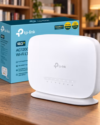 Router TP-Link 4G+ LTE Cat6 AC1200 – Wi-Fi con SIM