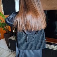 borsa pochette fatta a mano con uncinetto