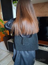 borsa pochette fatta a mano con uncinetto