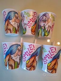 Set 6 Bicchieri Sette Nani plastica