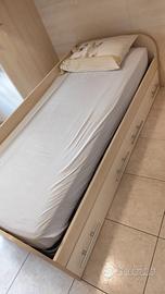 Letto singolo con materasso 90x200
