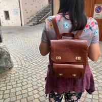 Zainetto in pelle bottalata fatto a mano. UNICO!