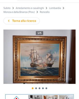 Quadro olio su tela