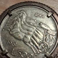 moneta da 500 in argento 
